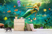 3D Beautiful Mermaid Underwater World Wall Mural Wallpaper GD 3650- Jess Art Decoration