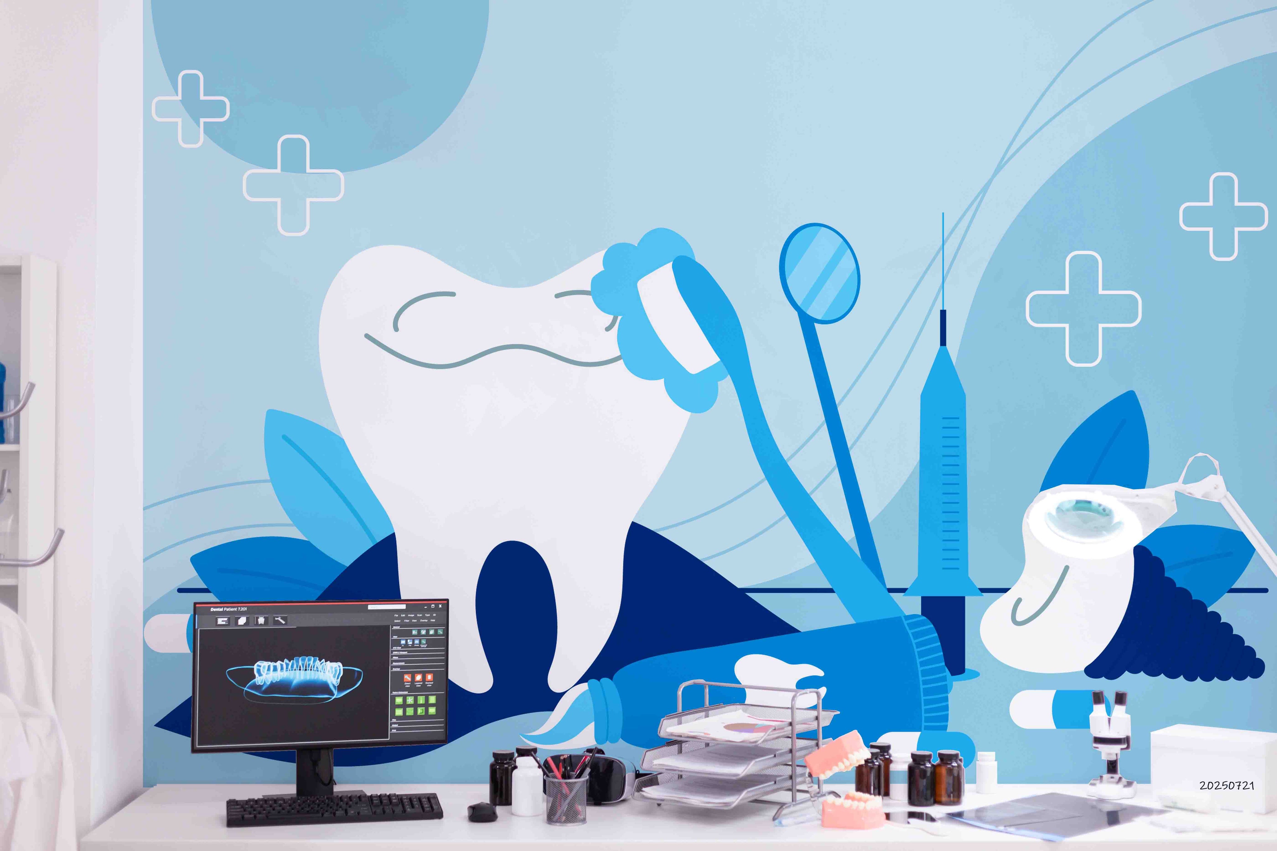 3D Clinic Hospital Rehabilitation Center Medical Healthcare Dental Stomatology Wall Mural Wallpaper 32