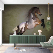 3D Beautiful Spotted Horse Wall Mural Wallpaper GD 5369- Jess Art Decoration