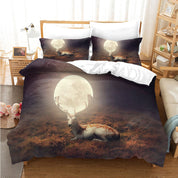 3D Night Deer Grassland The Earth Quilt Cover Set Bedding Set Duvet Cover Pillowcases 1155