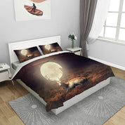 3D Night Deer Grassland The Earth Quilt Cover Set Bedding Set Duvet Cover Pillowcases 1155