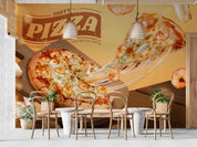 3D Restaurant Snack Bar Diner Fast Food Pizza Wall Mural Wallpaper 28