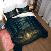 3D Forest Tree Floral Sunlight Quilt Cover Set Bedding Set Duvet Cover Pillowcases 1122