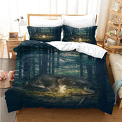 3D Forest Tree Floral Sunlight Quilt Cover Set Bedding Set Duvet Cover Pillowcases 1122