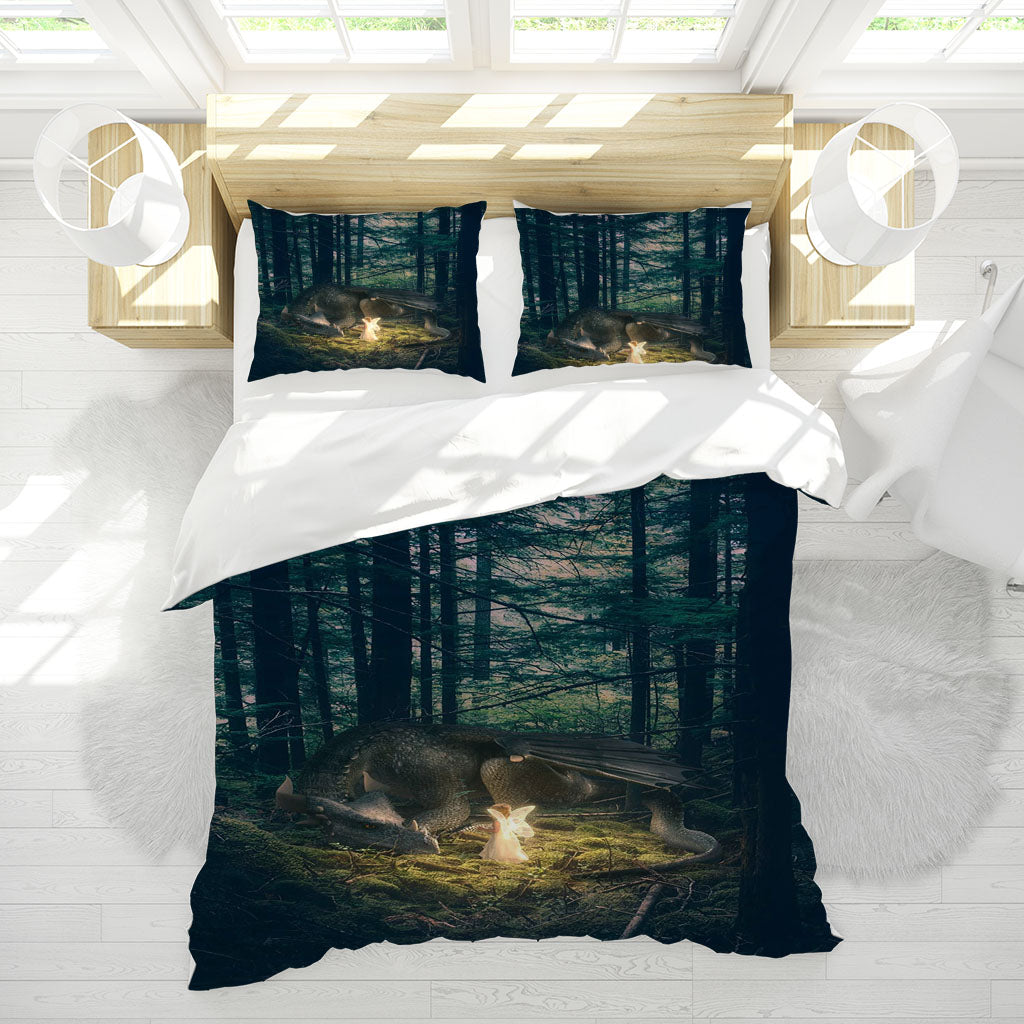 3D Forest Tree Floral Sunlight Quilt Cover Set Bedding Set Duvet Cover Pillowcases 1122