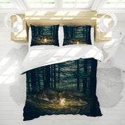 3D Forest Tree Floral Sunlight Quilt Cover Set Bedding Set Duvet Cover Pillowcases 1122