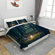 3D Forest Tree Floral Sunlight Quilt Cover Set Bedding Set Duvet Cover Pillowcases 1122
