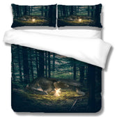 3D Forest Tree Floral Sunlight Quilt Cover Set Bedding Set Duvet Cover Pillowcases 1122