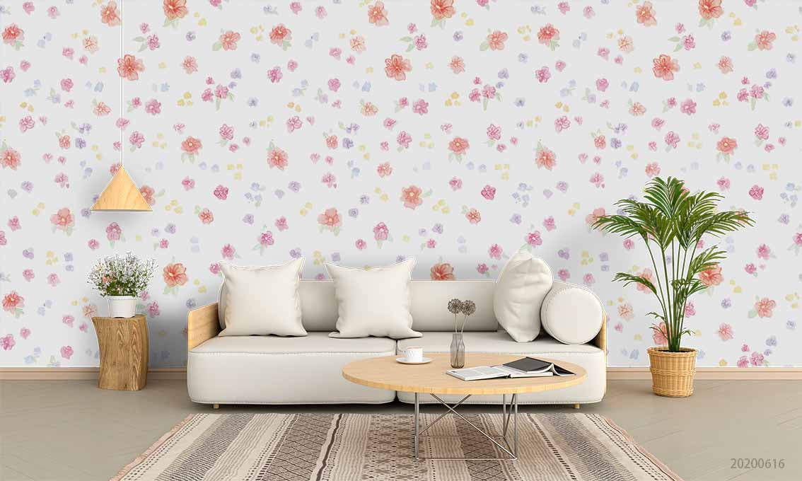 3D Floral Heronsbill White Wall Mural Wallpaper YXL 2267