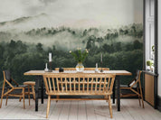 3D Beautiful Forest Many Green Trees Fog New Zealand Wall Mural Wallpaper GD 3252- Jess Art Decoration