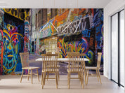 Graffiti Window Road Letter Wallpaper typography graffiti wall mural for teen room or studio - view 3
