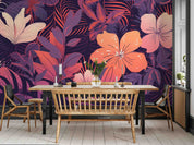 3D Floral Leaf Colours Magnolia Flower Wall Mural Wallpaper YXL 1803