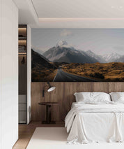 3D Hotel Inn Motel Hostel Resort Manor Landscape Mountains Wall Mural Wallpaper 1