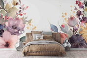 3D Floral Leaf Wave Point Rose Wall Mural Wallpaper YXL 3128