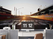 Track Starting Sunset View Sports Wallpaper sports & entertainment wall mural for games room or entertainment space - view 3