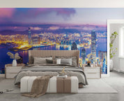 3D Night Urban Architecture Sea Sky Wall Mural Wallpaper YXL 2753