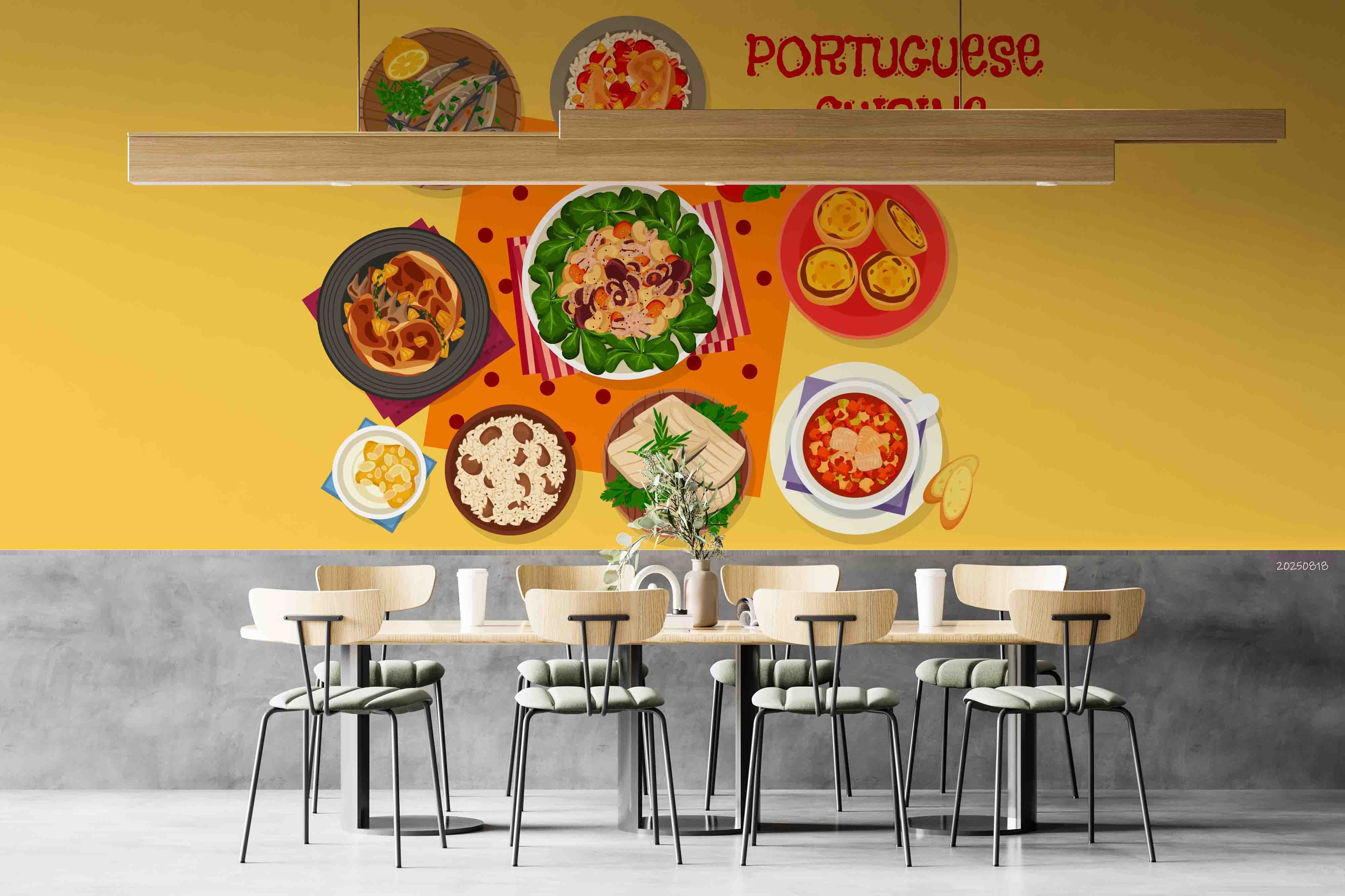 3D Restaurant Snack Bar Diner Fast Food Wall Mural Wallpaper 50