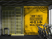 3D Fitness Equipment Weightlifting Yellow Wall Mural Wallpaper YXL 2409
