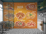 3D Restaurant Snack Bar Diner Fast Food Pizza Wall Mural Wallpaper 64
