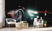 3D Black Sports Car Wallpaper Wall Mural Wall Decor Wall Art Wall Sticker Remoable Wallpaper