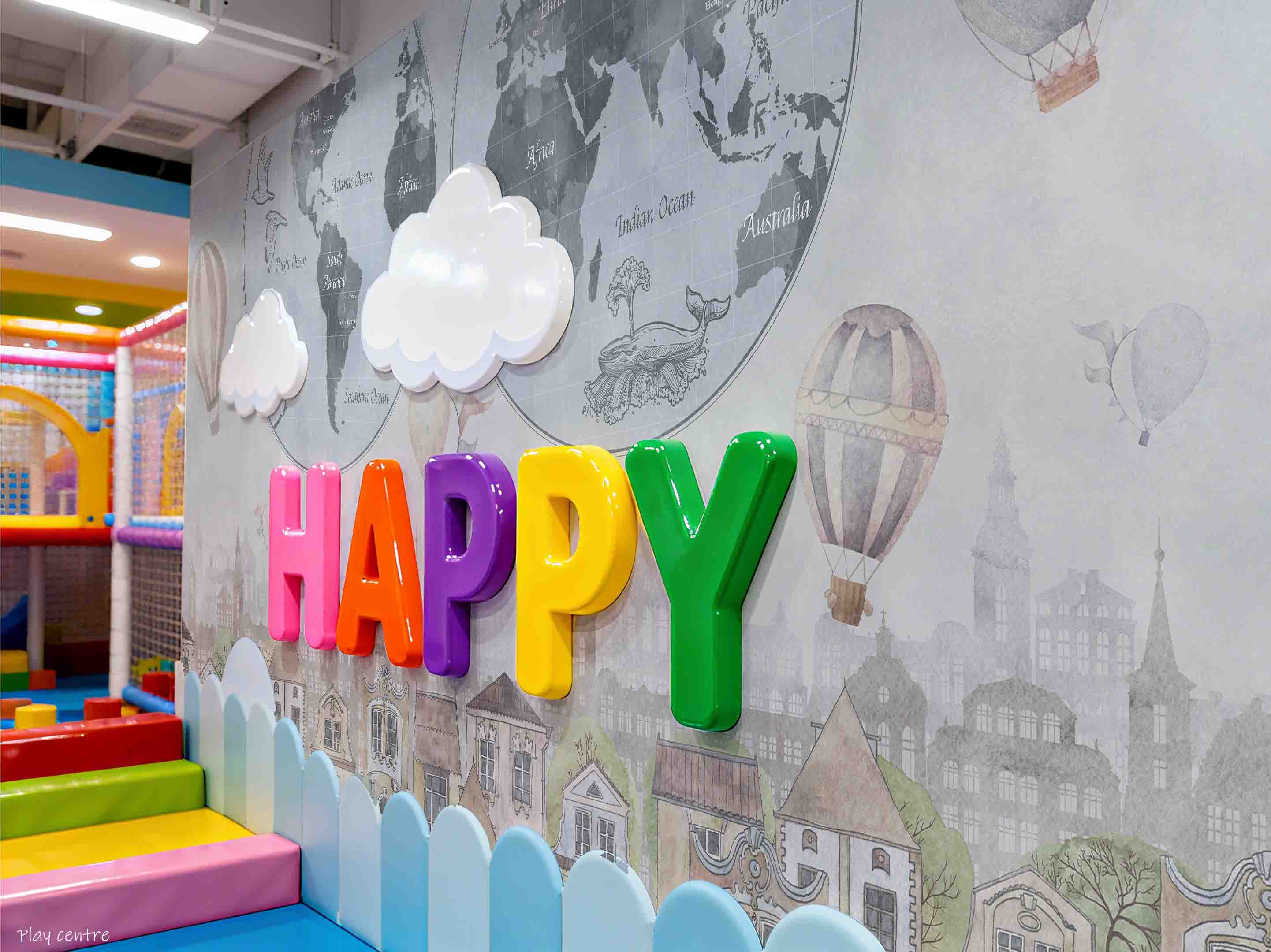 3D Play Centre Amusement Park Funfair Carnie World Map City Wall Mural Wallpaper 4