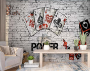 3D Abstract Art Graffiti Poker Wall Texture Wall Mural Wallpaper GD 3814- Jess Art Decoration