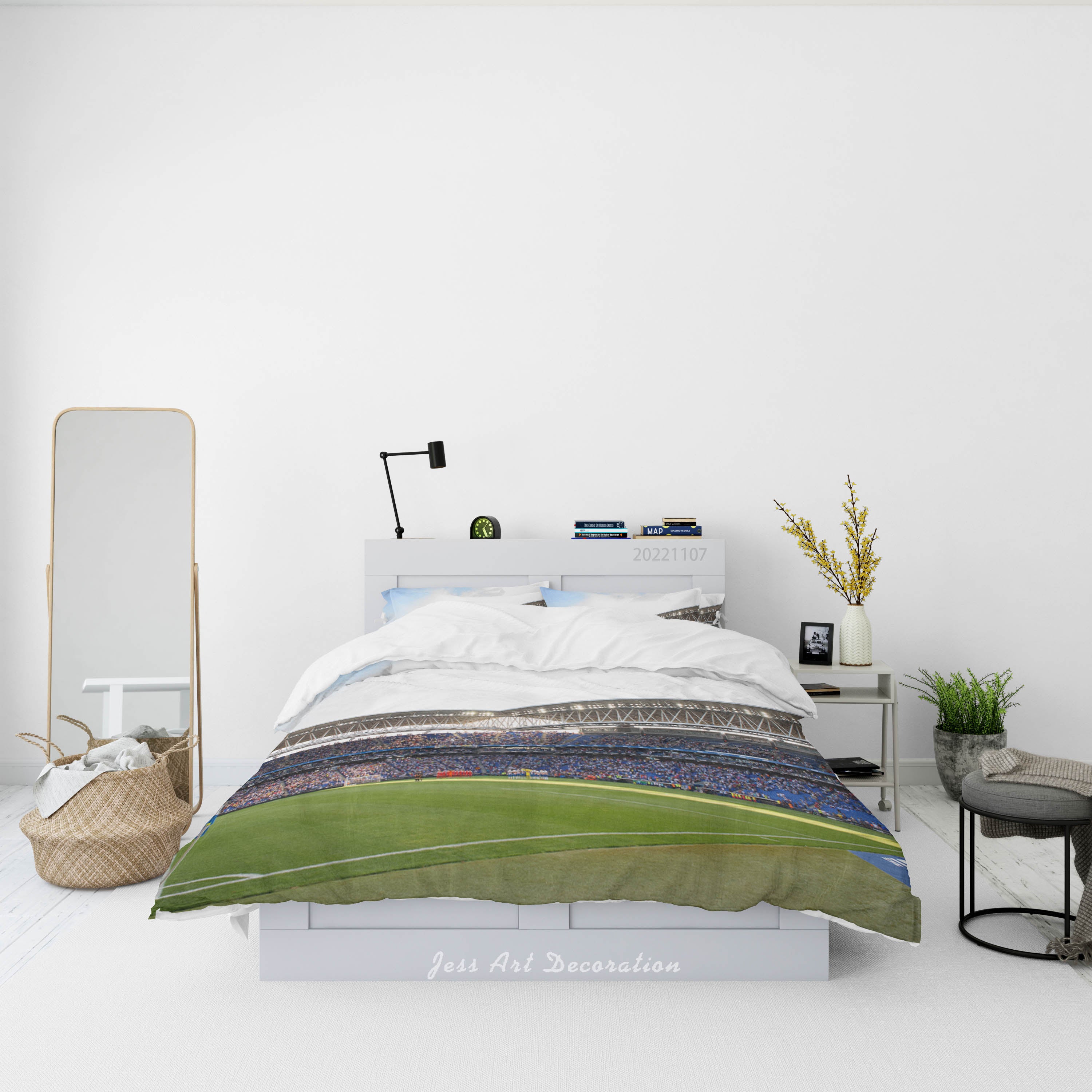 3D Real Madrid Spectator Seats Sunlight Quilt Cover Set Bedding Set Duvet Cover Pillowcase 833