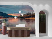 3D Hotel Inn Motel Hostel Resort Manor Landscape Wall Mural Wallpaper 0