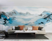 3D Blue Mountains Landscape Oil Painting Wallpaper Wall Mural Wall Decor Wall Art Wall Sticker Remoable Wallpaper LQH