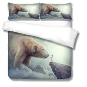 3D Polar Bear Mountain Lassock Snow Quilt Cover Set Bedding Set Duvet Cover Pillowcases 1162