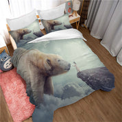 3D Polar Bear Mountain Lassock Snow Quilt Cover Set Bedding Set Duvet Cover Pillowcases 1162