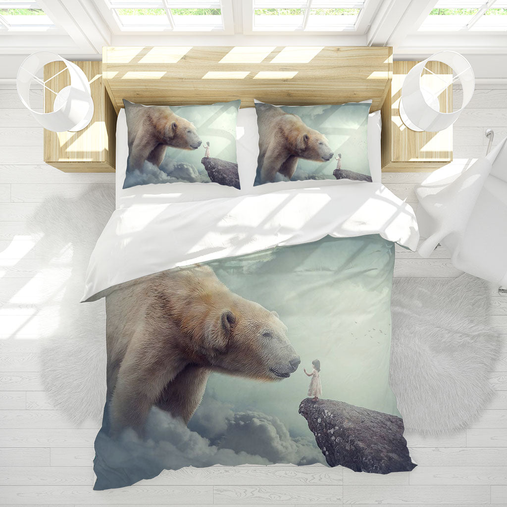 3D Polar Bear Mountain Lassock Snow Quilt Cover Set Bedding Set Duvet Cover Pillowcases 1162