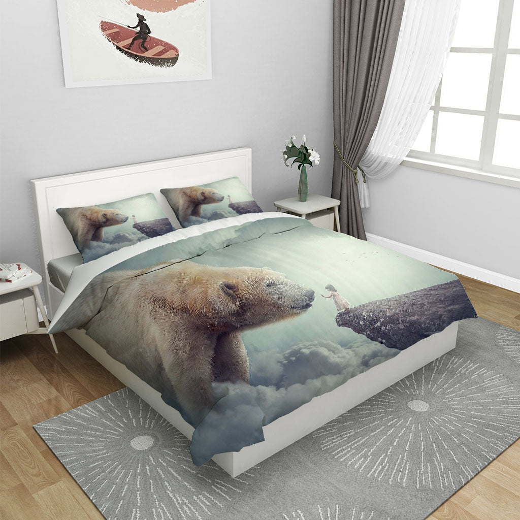 3D Polar Bear Mountain Lassock Snow Quilt Cover Set Bedding Set Duvet Cover Pillowcases 1162