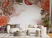 3D Watercolor Fall Leaf Mushroom Floral Wallpaper Wall Mural Wall Decor Wall Art Wall Sticker Remoable Wallpaper LQH 30