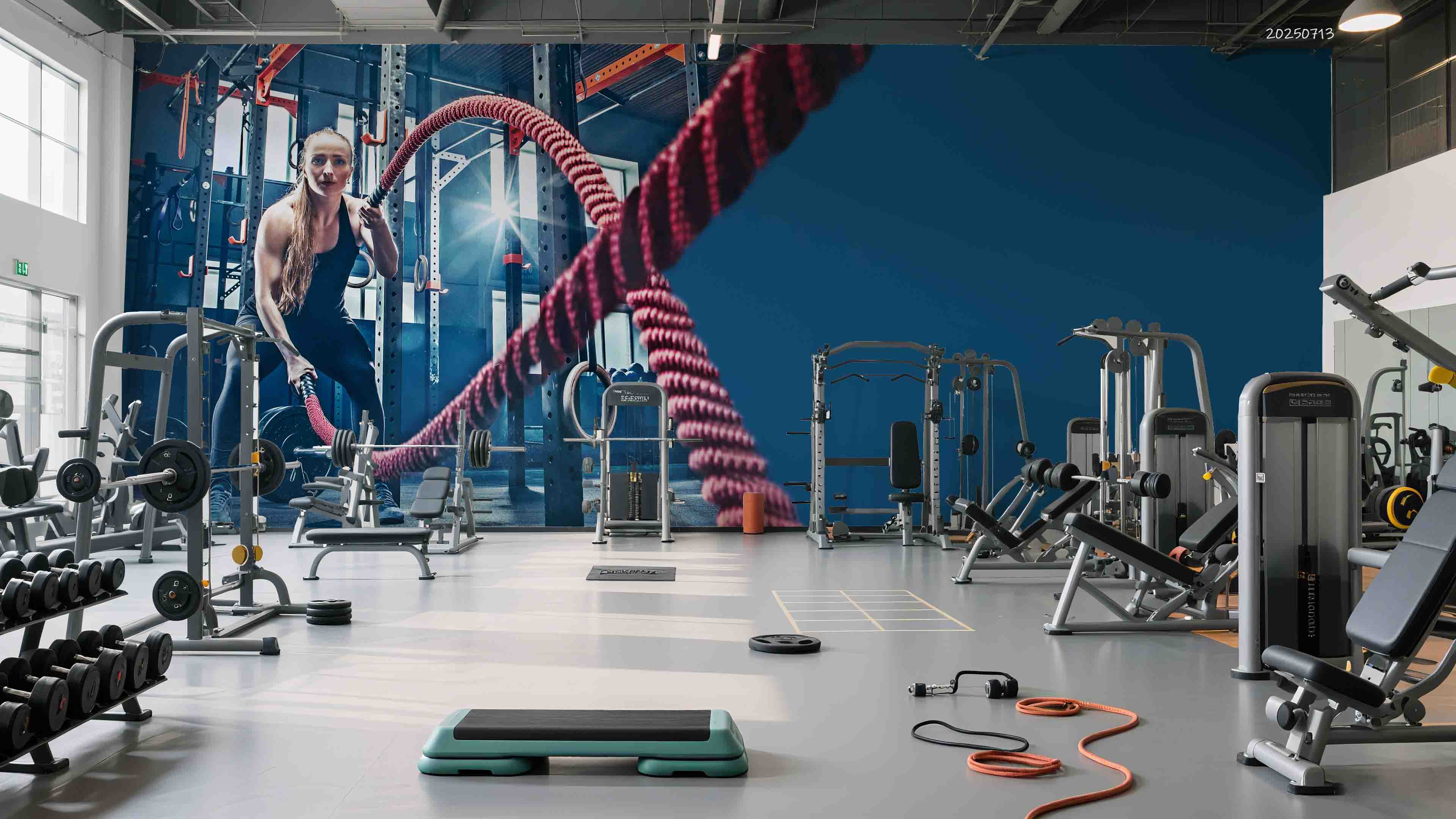 3D Gym Fitness Gymnasium Wall Mural Wallpaper 41