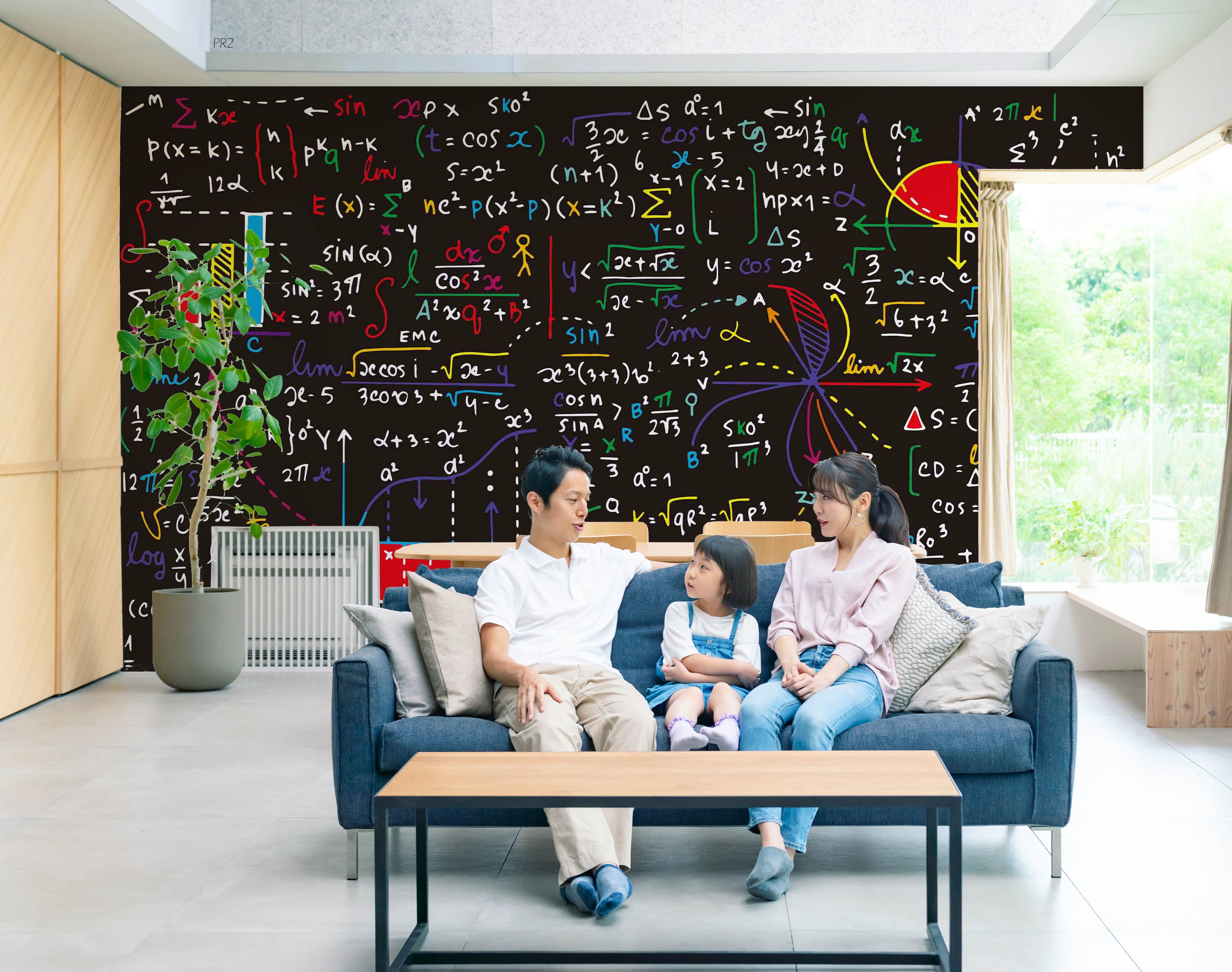 3D Mathematics Function Blackboard Background Wall Mural Wallpaper GD 3731- Jess Art Decoration