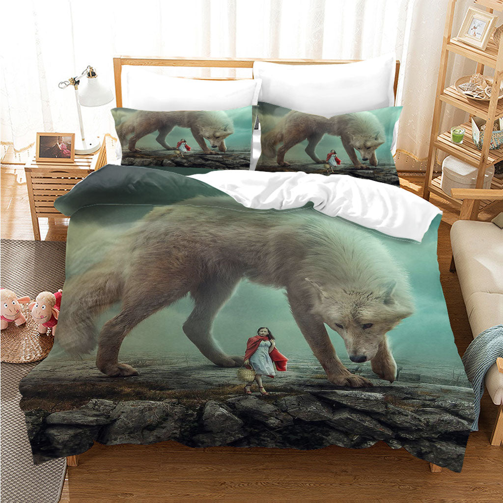 3D Polar Bear Mountain Lassock Quilt Cover Set Bedding Set Duvet Cover Pillowcases 1165