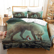 3D Polar Bear Mountain Lassock Quilt Cover Set Bedding Set Duvet Cover Pillowcases 1165
