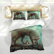 3D Polar Bear Mountain Lassock Quilt Cover Set Bedding Set Duvet Cover Pillowcases 1165