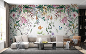 3D Watercolor Floral Leaf Butterfly Wall Mural Wallpaper GD 4867- Jess Art Decoration