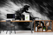 3D Sea Spindrift Person Motorbike Mud Gray Wall Mural Wallpaper YXL 76