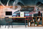 3D Red Sports Car Pattern Wallpaper Wall Mural Wall Decor Wall Art Wall Sticker Remoable Wallpaper