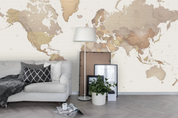 3D Graffiti World Map Wall Mural Wallpaper YXL 1187