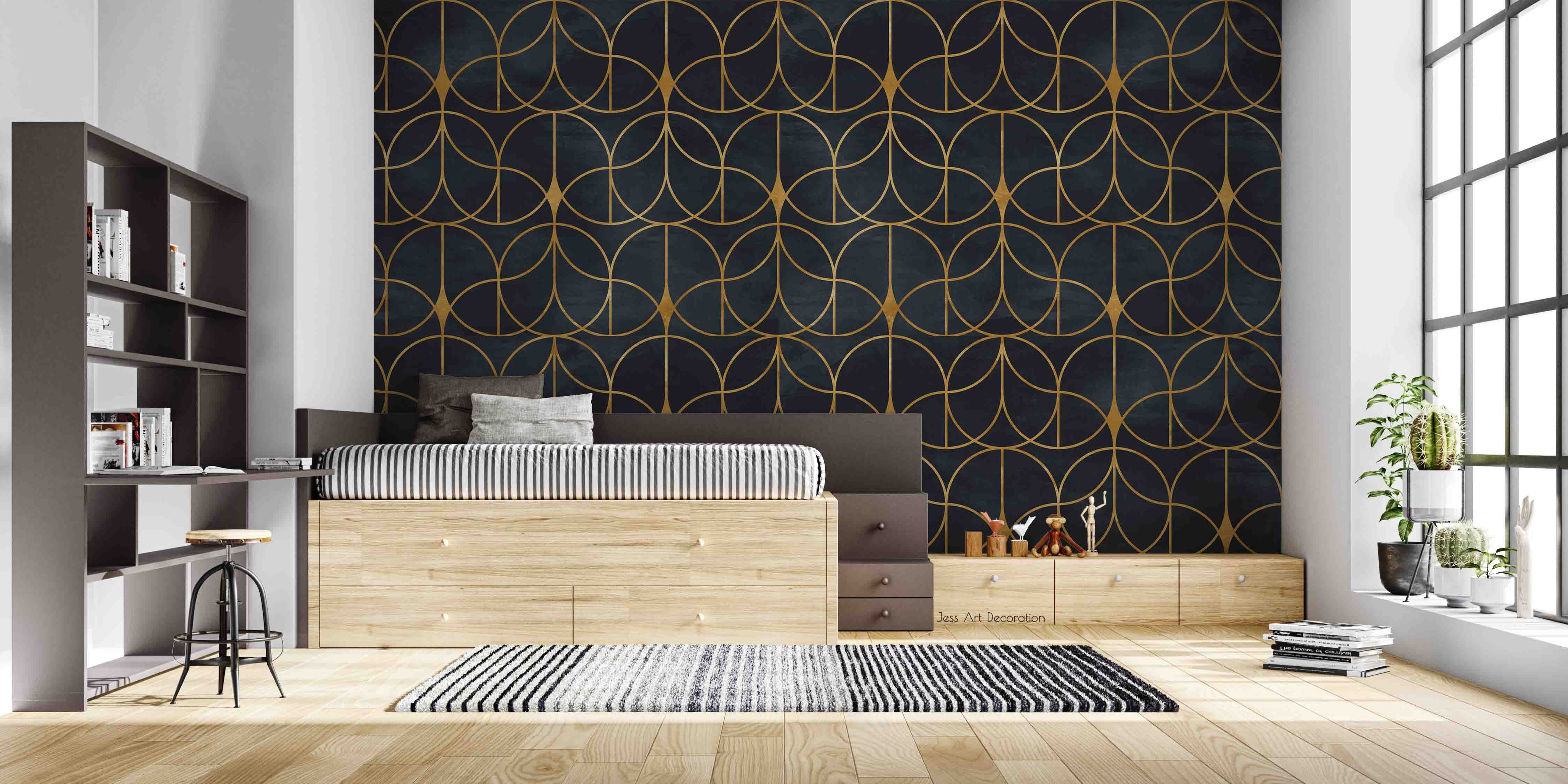 3D Geometric Ellipse Line Triangle Wall Mural Wallpaper YXL 2798