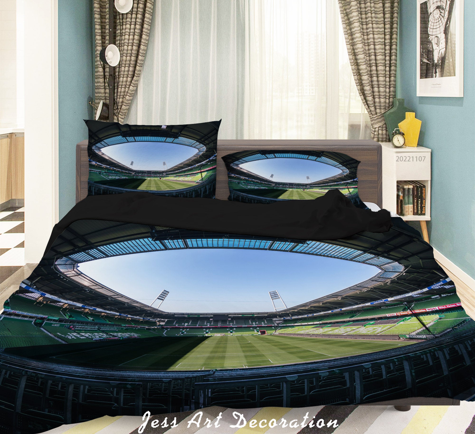 3D Werder Bremen Football Field Spectator Seats Sky Quilt Cover Set Bedding Set Duvet Cover Pillowcase 763