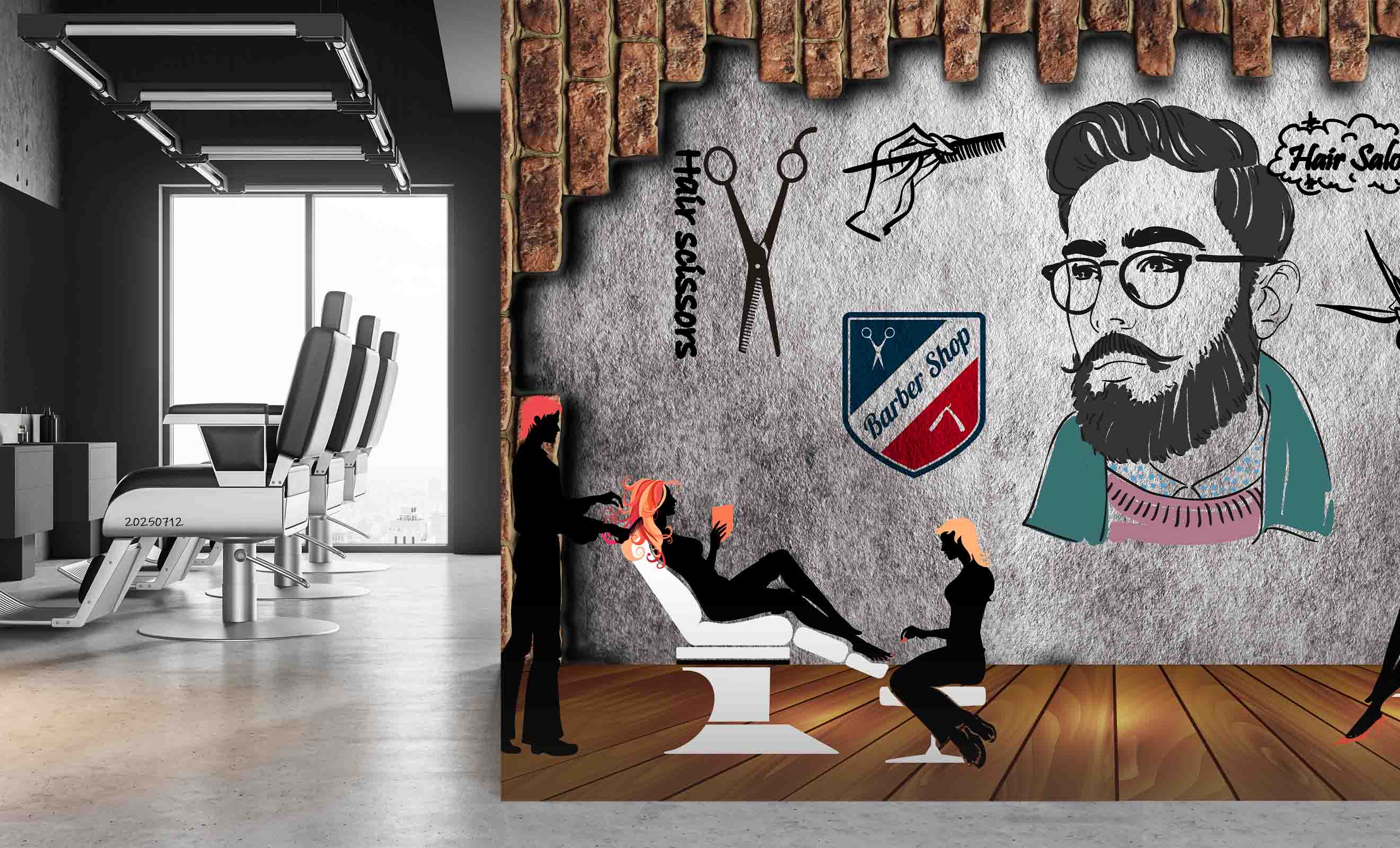 3D Salon Shop Beauty Salon Barber Shop Wall Mural Wallpaper 70