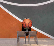 Basketball Court Sideline Wallpaper basketball wall mural for bedroom, gym or sports room - view 4