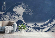 3D Retro Abstract Giant Wave Kanagawa Wall Mural Wallpaper GD 3450- Jess Art Decoration