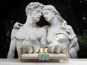 3D White Art Sculpture Black Background Wallpaper Wall Mural Wall Decor Wall Art Wall Sticker Remoable Wallpaper LQH