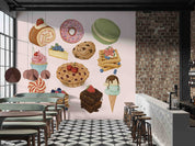 3D Delicious Dessert Set Wall Mural Wallpaper GD 5281- Jess Art Decoration
